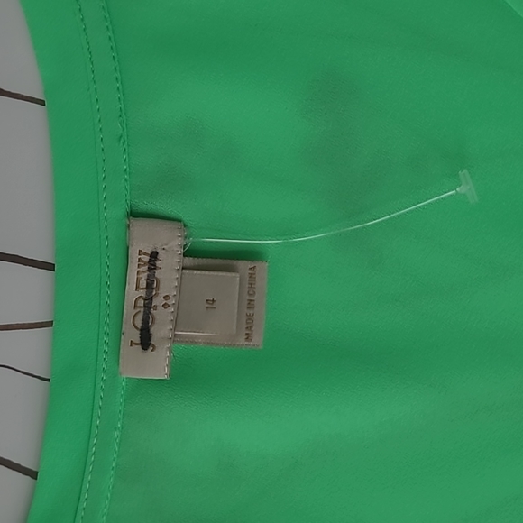 J. Crew Spring Green Elegant Sleeveless Top | Size 14| NWOT - Picture 4 of 5